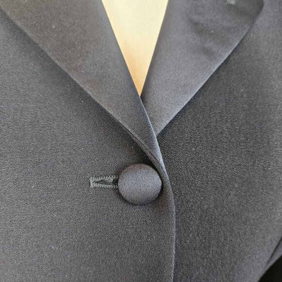 Giorgio Armani Black Label Womens Black Tuxedo Blazer IT 38 US 4 Luxury Designer - Picture 7 of 11
